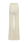 SWAYING/KNIT Hollow Flower Style Straight Pants SW23AW3B44 White